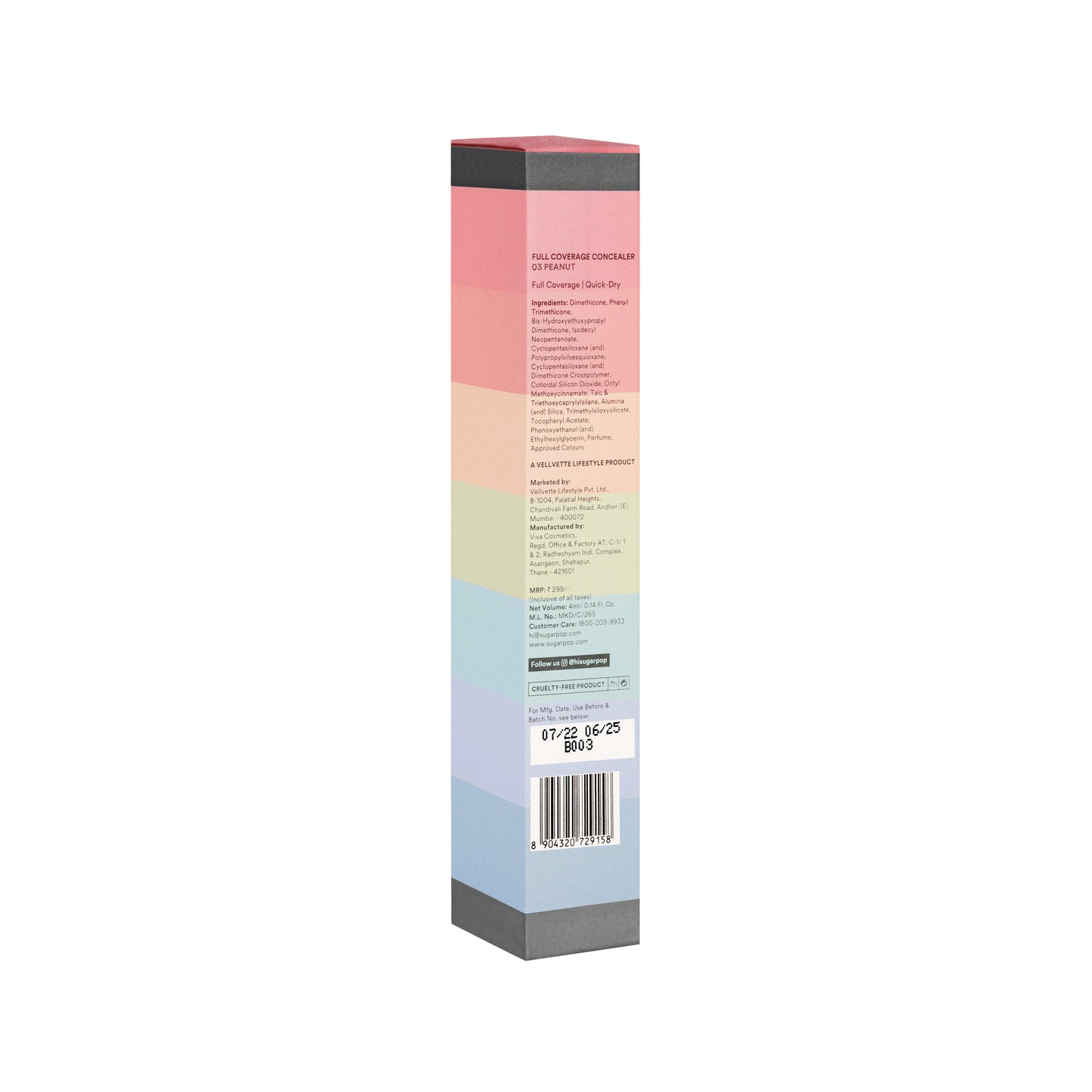 SUGAR POP Full Coverage Concealer
03 Peanut