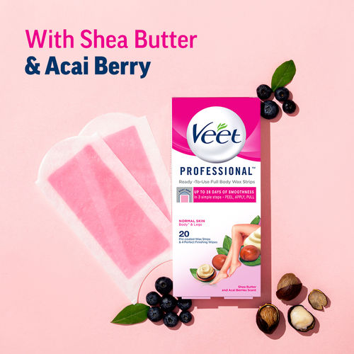 Veet Professional Waxing Strips Kit for Normal Skin, 8 Strips
(8 wax Strips)