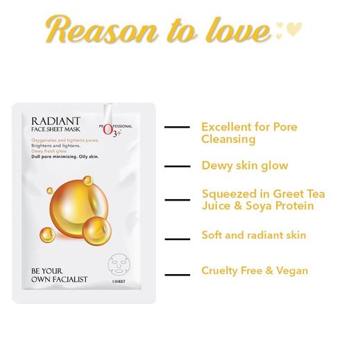 O3+ Facialist Radiant Face Sheet Mask
(30g)