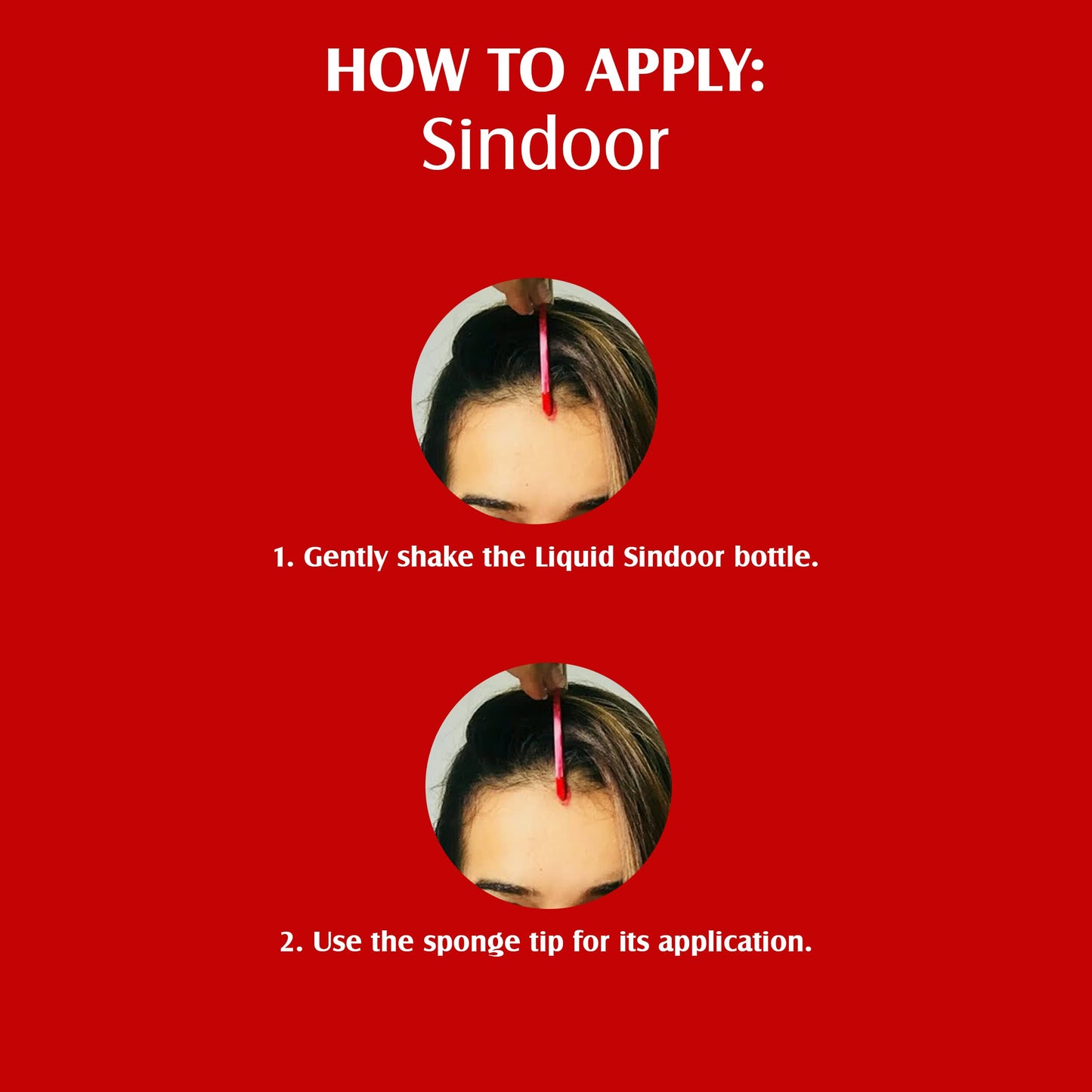 Glam21 Liquid Sindoor| Sponge Tip Applicator| Smudge Free & Long Lasting|Red-7ml