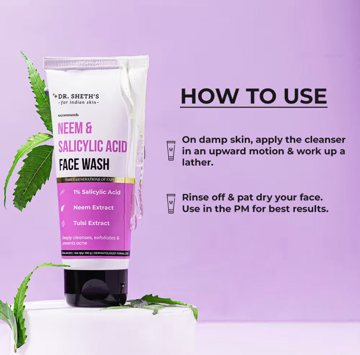 Dr. Sheth's Neem & Salicylic Acid Face Wash (100gm)