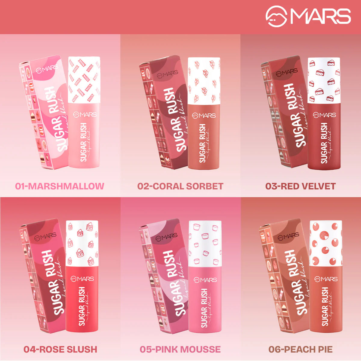 Mars Sugar Rush | Liquid Blusher | 01- Marshmallow