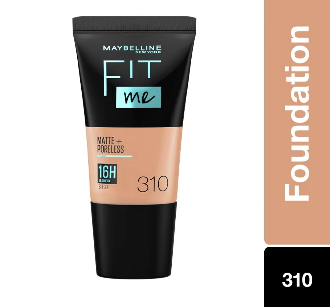 Mayballine New York Fit Me Matte+Poreless Liquid Foundation Tube - 310 Sun Beige | 18ml