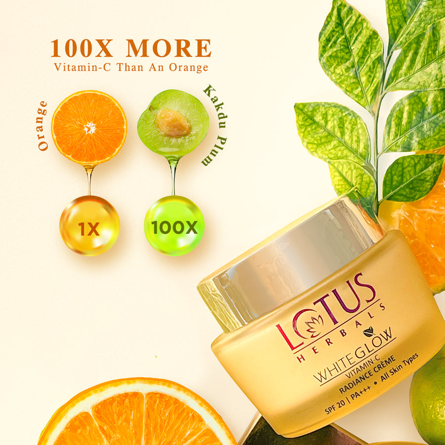 Lotus WhiteGlow Vitamin-C Radiance Creme SPF 20 I PA+++ | 50g