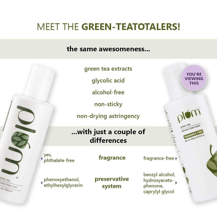 Plum Green Tea Alcohol-Free Toner | 100% Fragrance-Free Formula | 100% Vegan