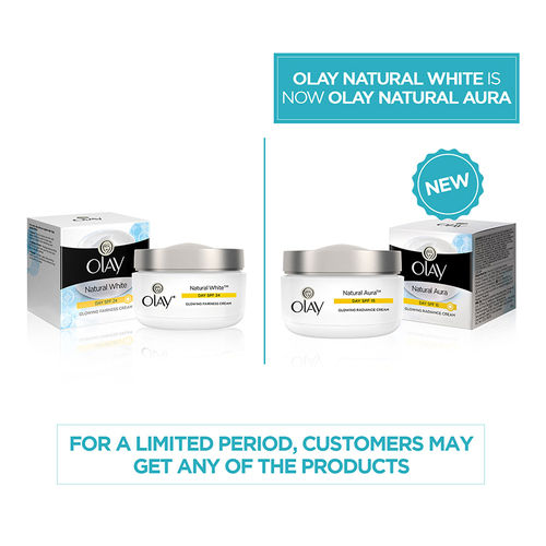 Olay Natural Aura Day Cream ,Vitamin B3, Pro B5, E and SPF 15
(50g)