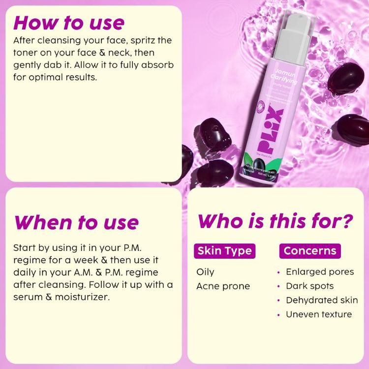 Plix FIX Jamun Clarifying Fruity Toner
(150ml)