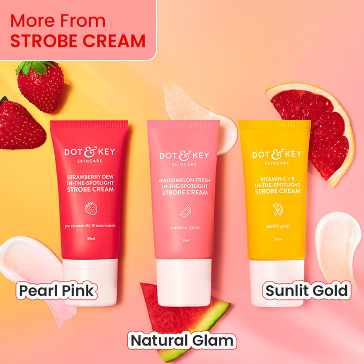 Dot & Key Strawberry Dew In-The-Spotlight Strobe Illuminating Cream + Moisturizer With Hyaluronic Pearl Pink
(30ml)