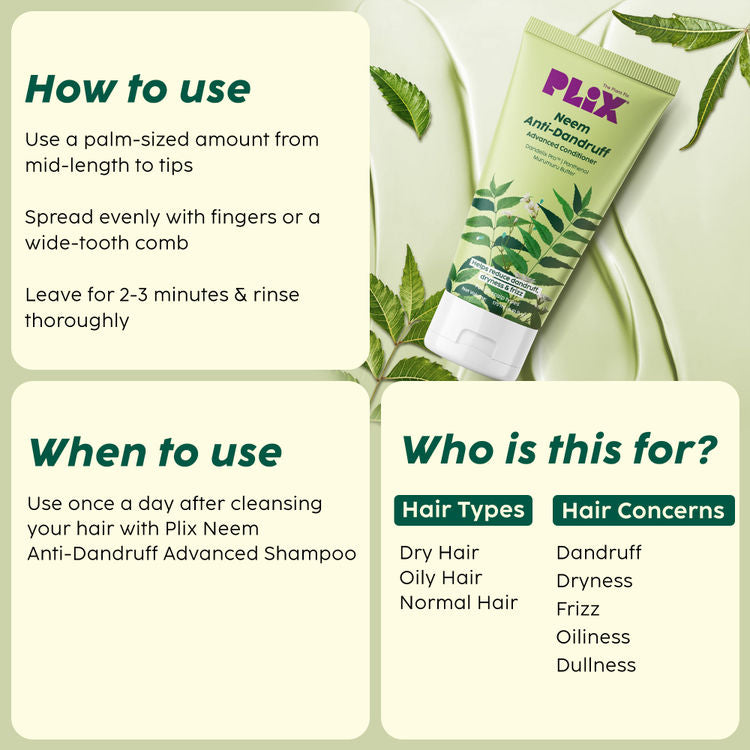 Plix Neem Anti-Dandruff Advanced Conditioner
(175ml)