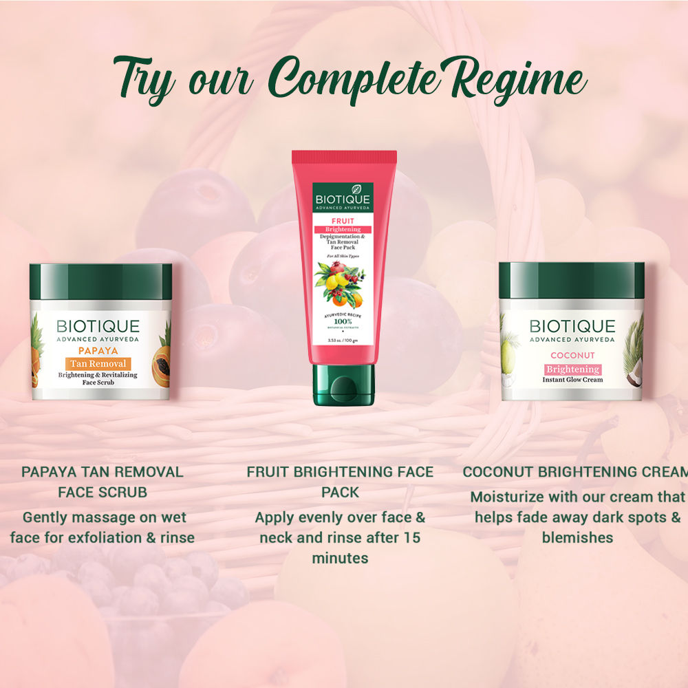 Biotique Fruit Brightening Depigmentation & Tan Removal Face Pack (100g)