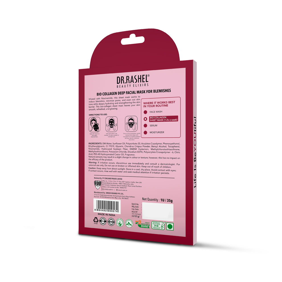 Dr Rashel Bio Collagen Deep Facial Mask with Niacinamide