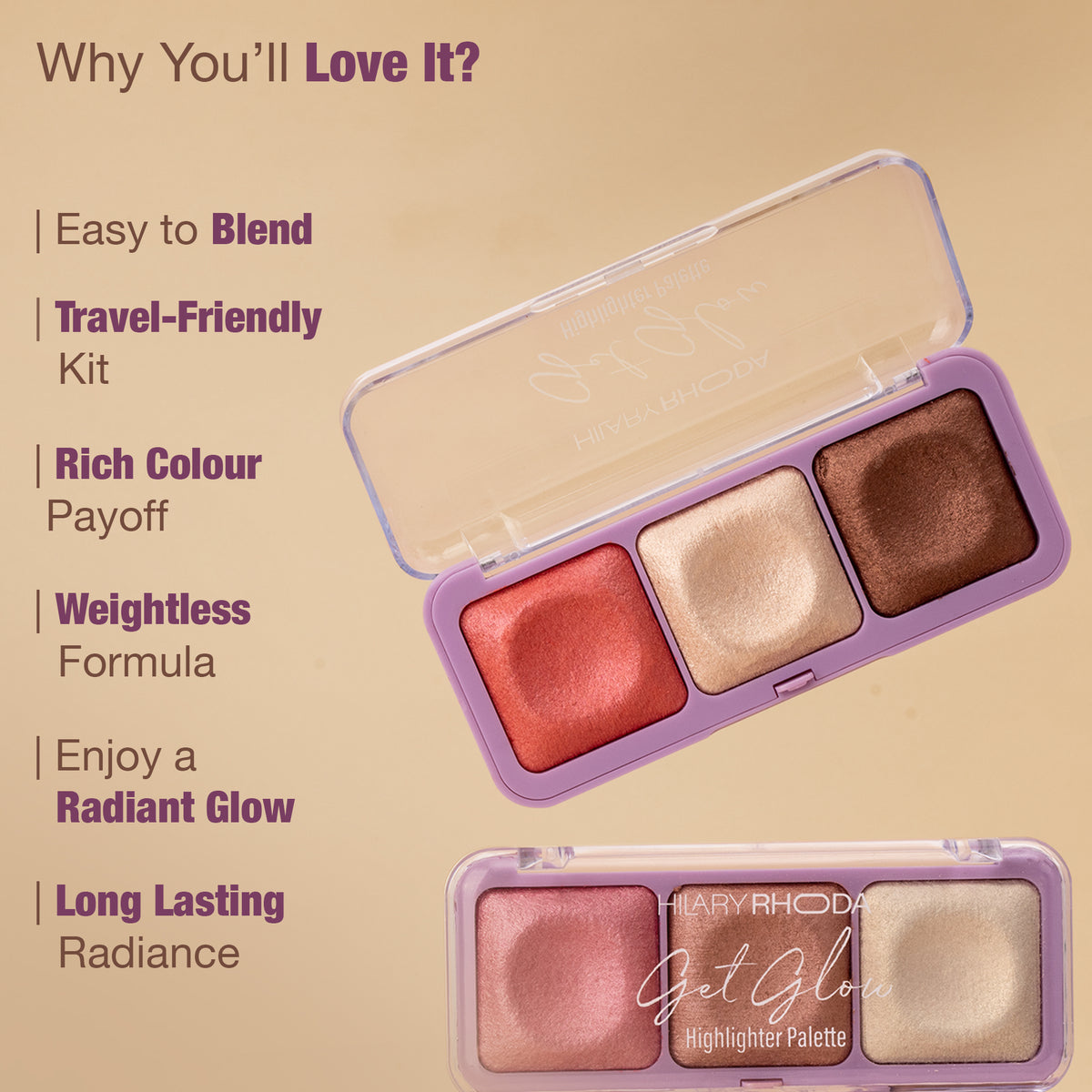 Hilary Rhoda Get Glow Highlighter Palette (Shade 03)