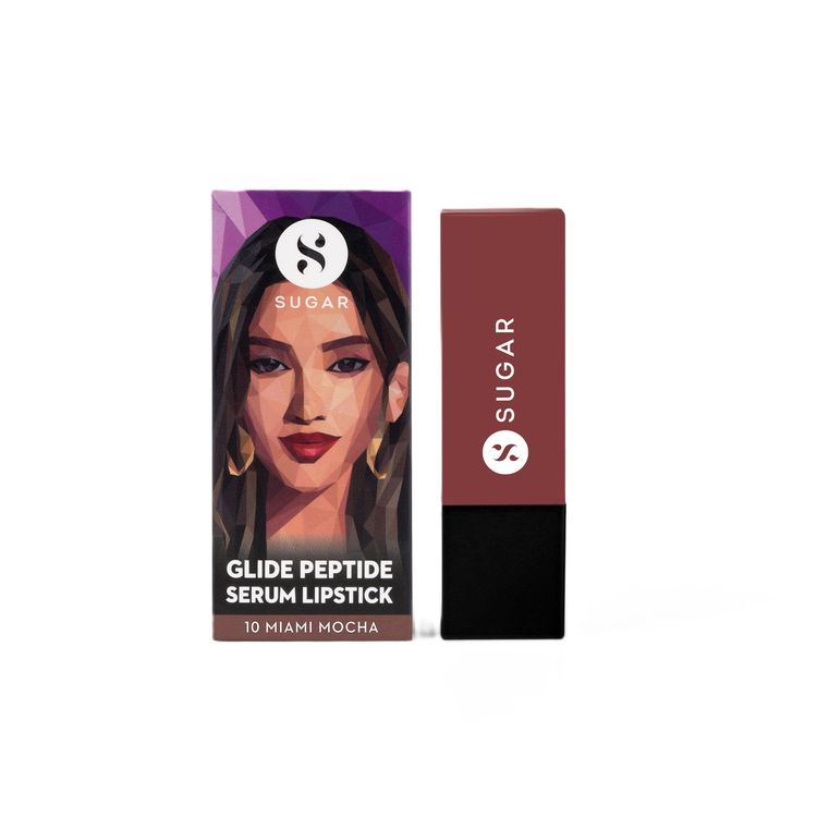 SUGAR Glide Peptide Serum Lipstick - 10 Miami Mocha (4.2g)