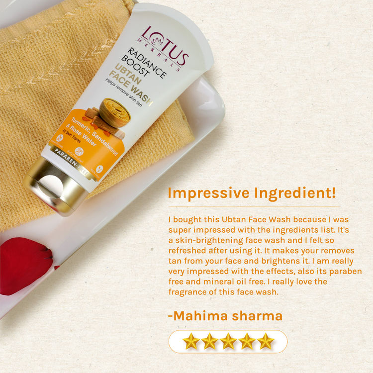 Lotus Herbals Radiance Boost Ubtan Face Wash (100gm)