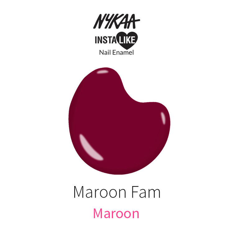 Nykaa InstaLike Long Lasting Nail Enamel - Maroon Fam 366
(9ml)