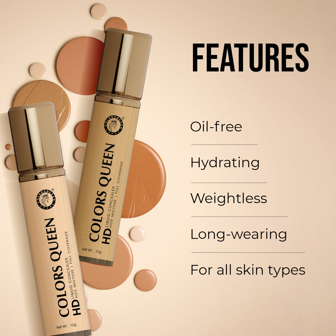 Colors Queen HD Liquid Concealer (11 Toast)