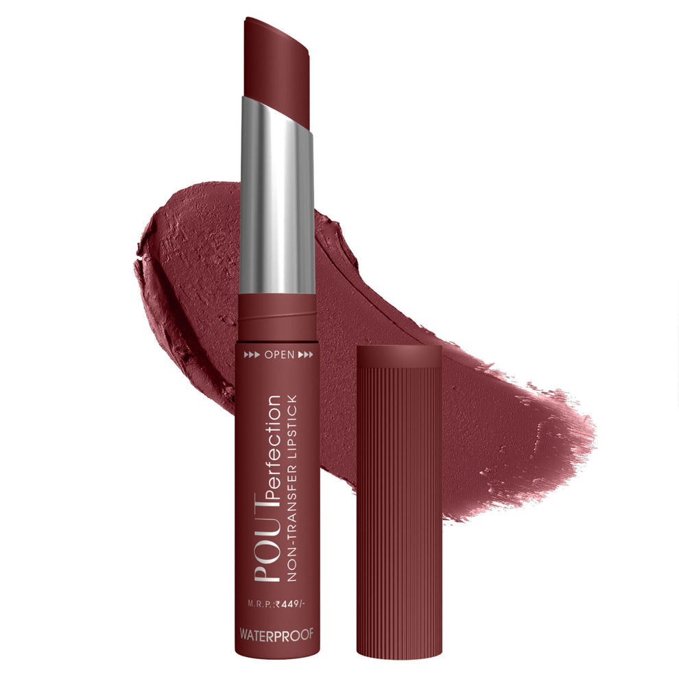 Beauty Berry Pout Perfection Non Transfer Lipstick 01 Rich Mehroon