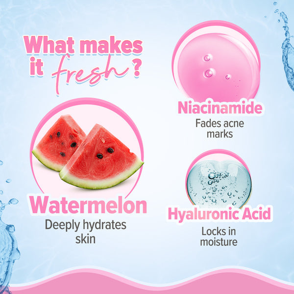 Aqualogica Radiance+ Oil Free Moisturizer with Watermelon & Niacinamide for Radiant Skin - 100g