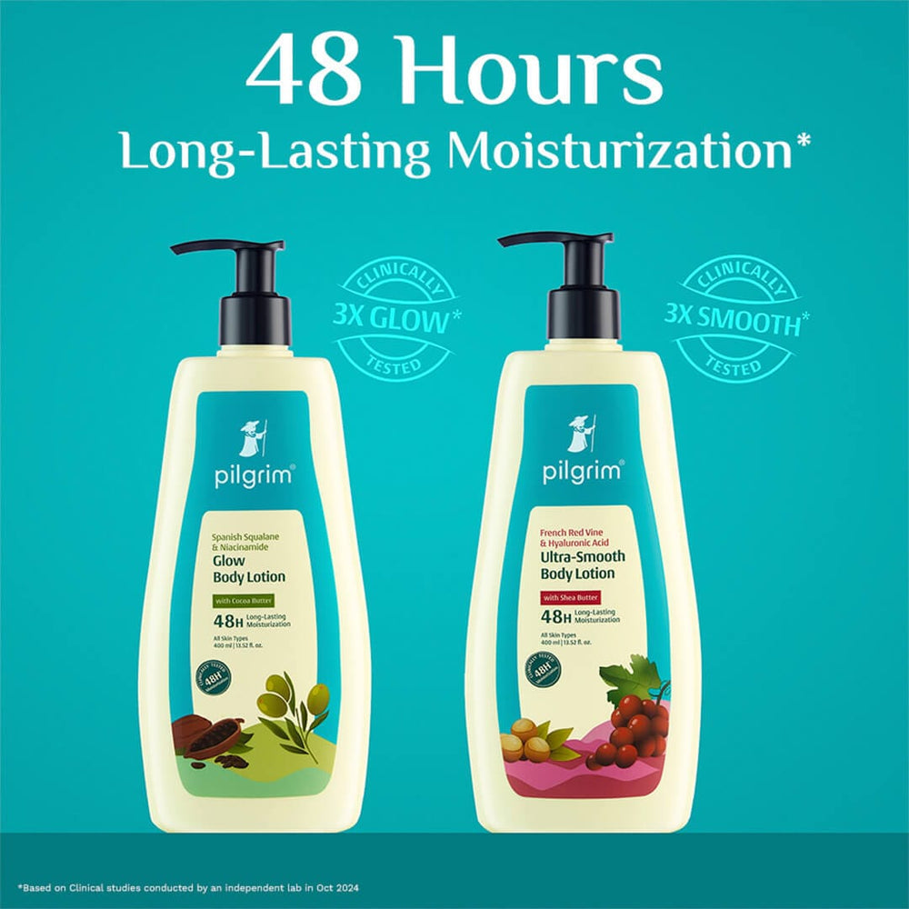 Pilgrim Spanish Squalane & Niacinamide Glow Body Lotion
Experience Glowing Smooth Skin