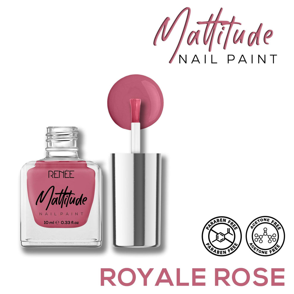 RENEE Mattitude Nail Paint 10ml (01 Royale Rose)