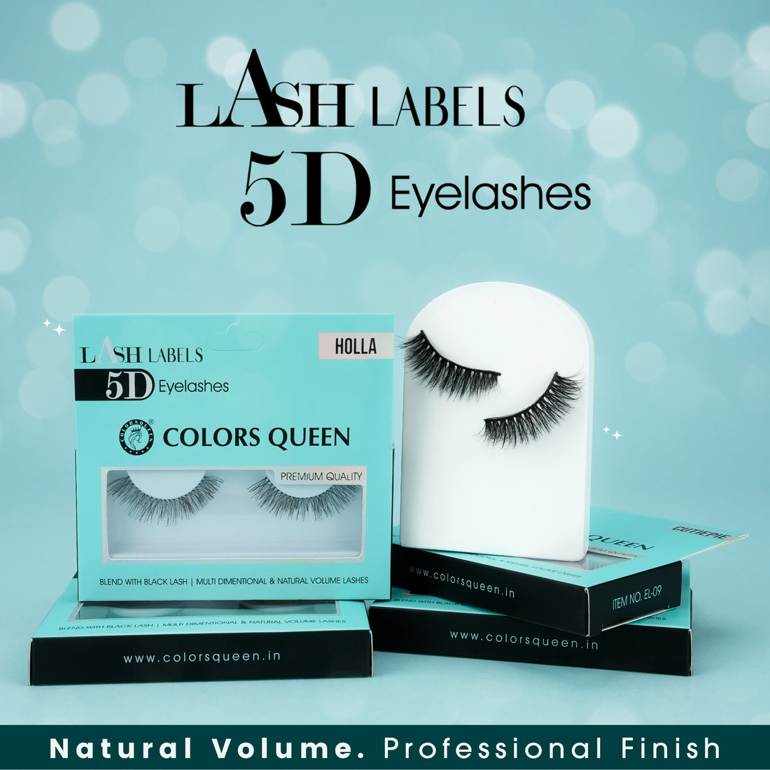 Colors Queen Lash Label 5D Natural Hair Eyelashes | 1 Pair /Natural