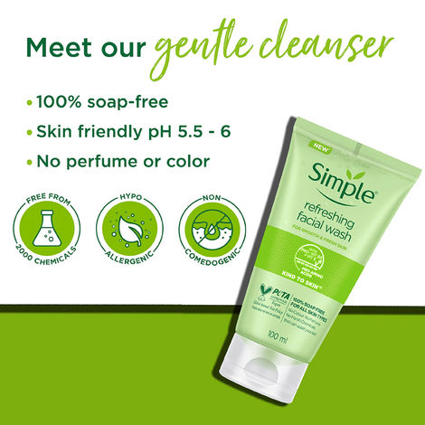 Simple Kind To Skin Refreshing Face Wash (100 ml)