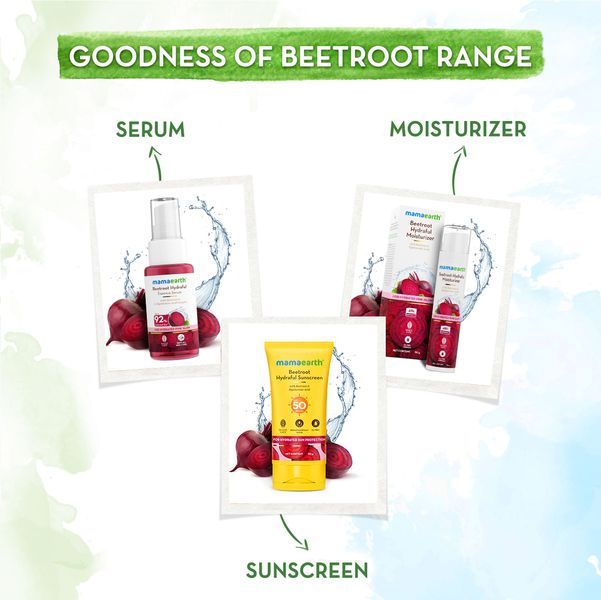 Mamaearth Beetroot Hydraful Sunscreen With Beetroot & Hyaluronic Acid - 50 g