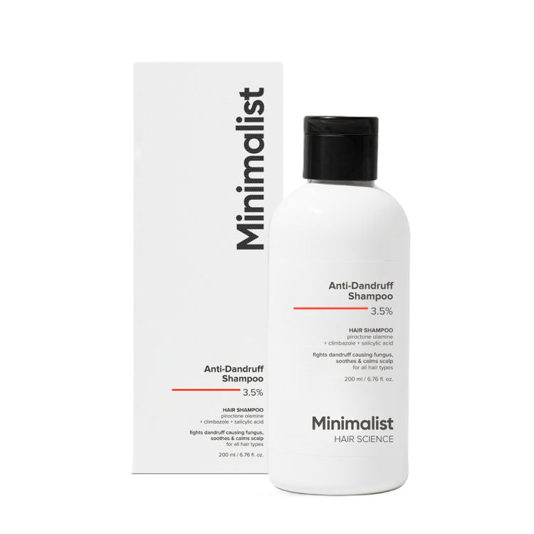 Minimalist Anti-Dandruff Shampoo 3.5% Salicylic Acid For Flaky & Itchy Scalp, Gentle & Sulphate-Free
(200ml)