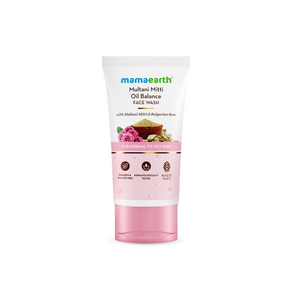 Mamaearth Multani Mitti Face Wash With Multani Mitti & Bulgarian Rose(150ml)