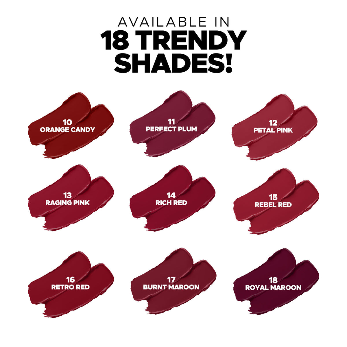 Hilary Rhoda Power Stay Non Transfer Lipstick (Orange Candy 10)