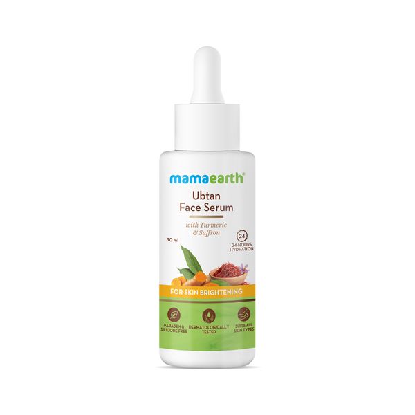 Mamaearth Ubtan Face Serum with Turmeric & Saffron for Skin Brightening – 30 ml