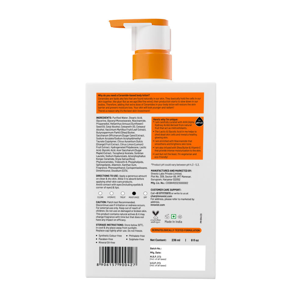 Chemist at Play AHA Body Lotion With Niacinamide Shea Butter Moisturizer For All Skin Types (236ml)