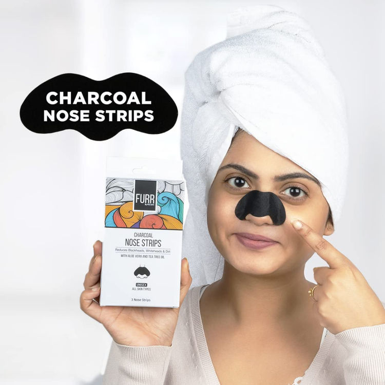 FURR Blackhead Remover Bamboo Charcoal Nose Strips - Pack of 3