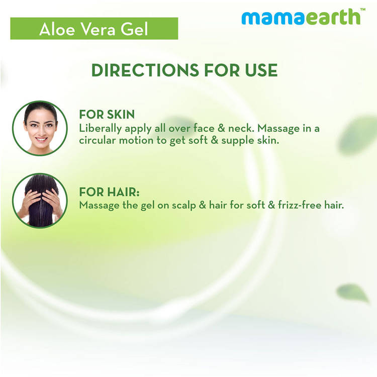 Mamaearth Aloe Vera Gel with Pure Aloe Vera & VitaminE for Skin & Hair 300ml| Hydrates, Soothes Skin (300ml)
