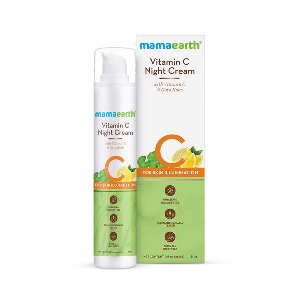 Mamaearth Vitamin C Night Cream with Vitamin C and Gotu Kola for Skin Illumination - 50g