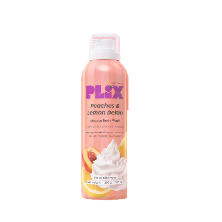 Plix Peaches & Lemon De-Tan Mousse Body Wash
(200g)