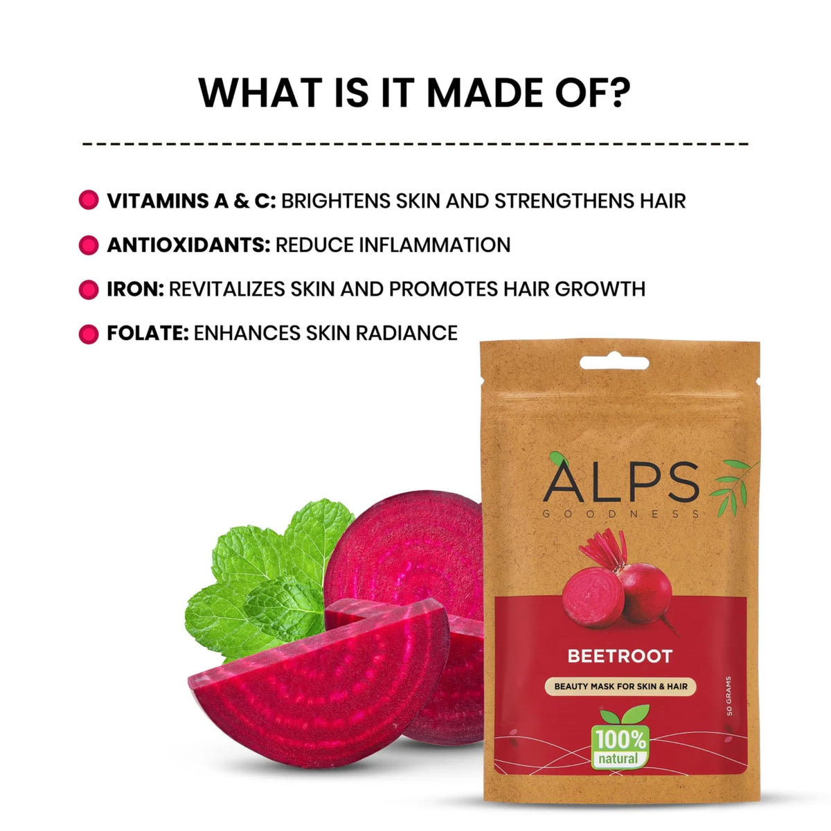 Alps Goodness Powder - Beetroot 50.0 gm Box