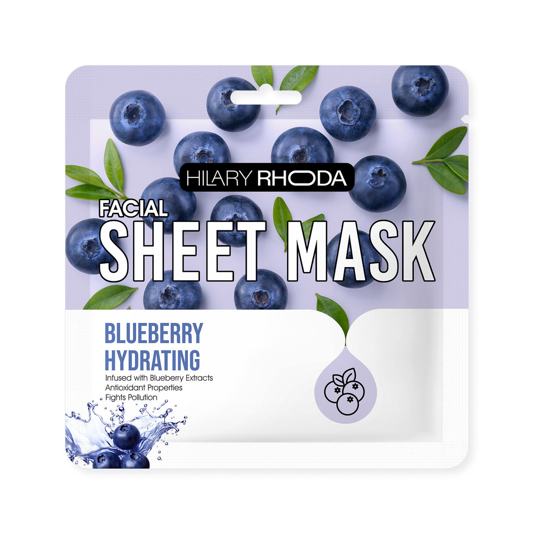 Hilary Rhoda Facial Sheet Mask - Blueberry Hydrating