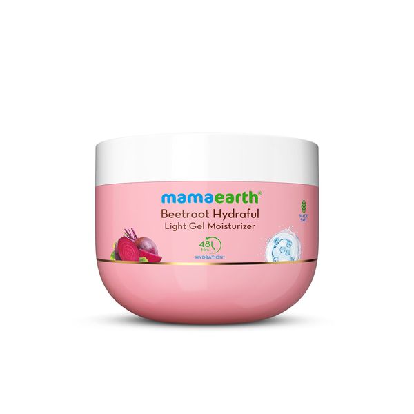 Mamaearth Beetroot Hydraful Light Gel Moisturizer with Beetroot & Hyaluronic Acid for Hydrated Pink Glow - 200 g