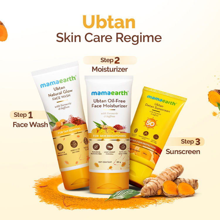 Mamaearth Ubtan Face Wash With Turmeric & Saffron For Tan Removal 100 ml (100ml)