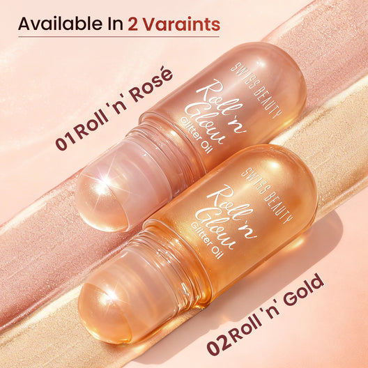Swiss beauty Roll 'n' Glow Glitter Oil / Roll 'n' Gold