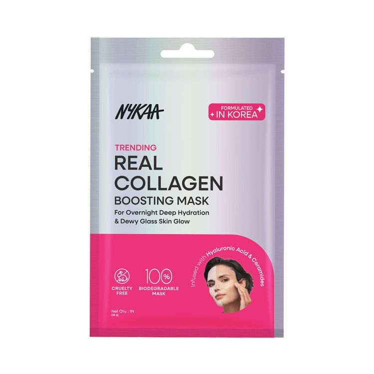 Nykaa Skin Real Collagen Mask – Hydrates, Brightens And Gives Dewy Skin Overnight - Formulated In Korea
(34g)