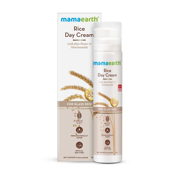 Mamaearth Rice Day Cream With Rice Water & Niacinamide for Glass Skin - 50 g