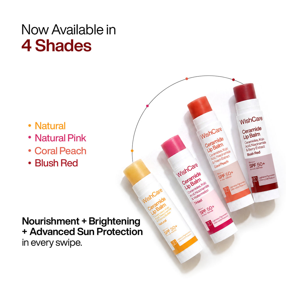Wishcare Ceramide Lip Balm with SPF 50 PA++++ Blush Red