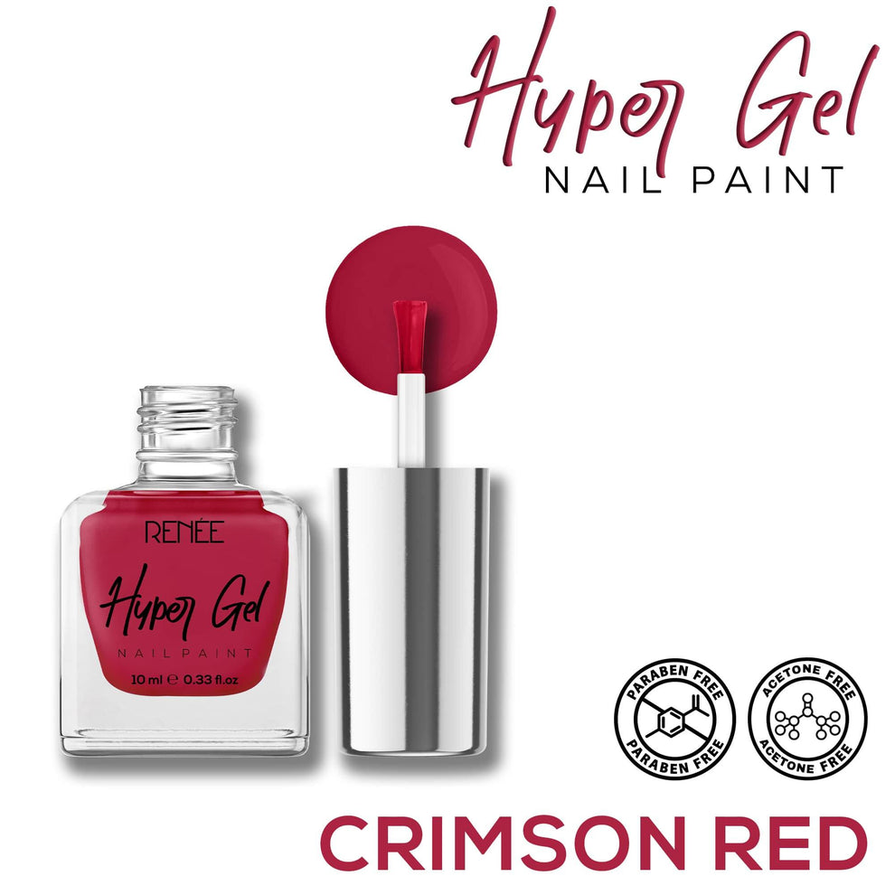 RENEE Hyper Gel Nail Paint 10ml (07 Crimson Red)