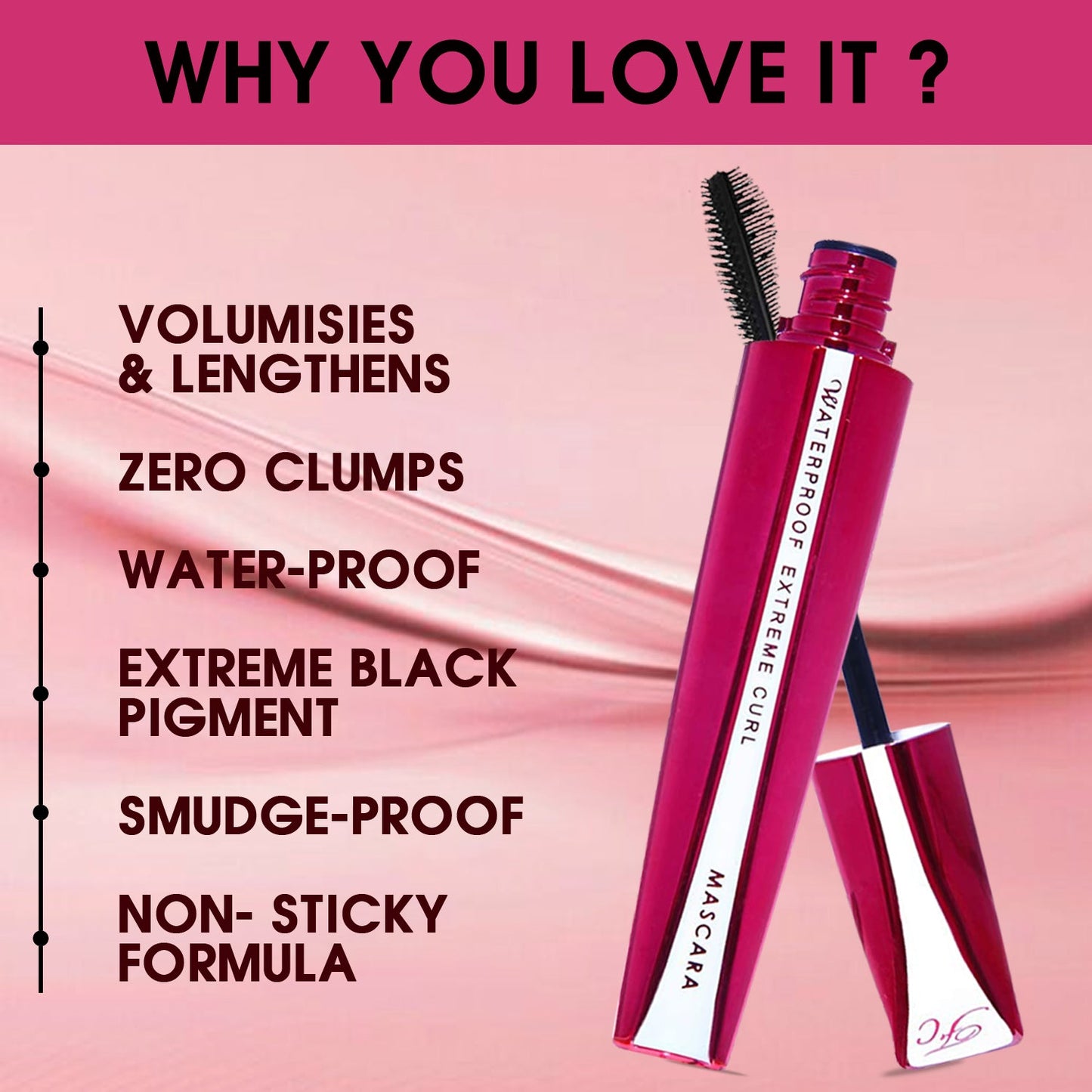 Fashion Color Waterproof Mascara Double Effect