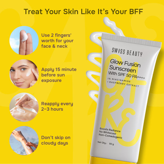 Swiss Beauty Care Glow Fusion Sunscreen With SPF 50 PA++++
