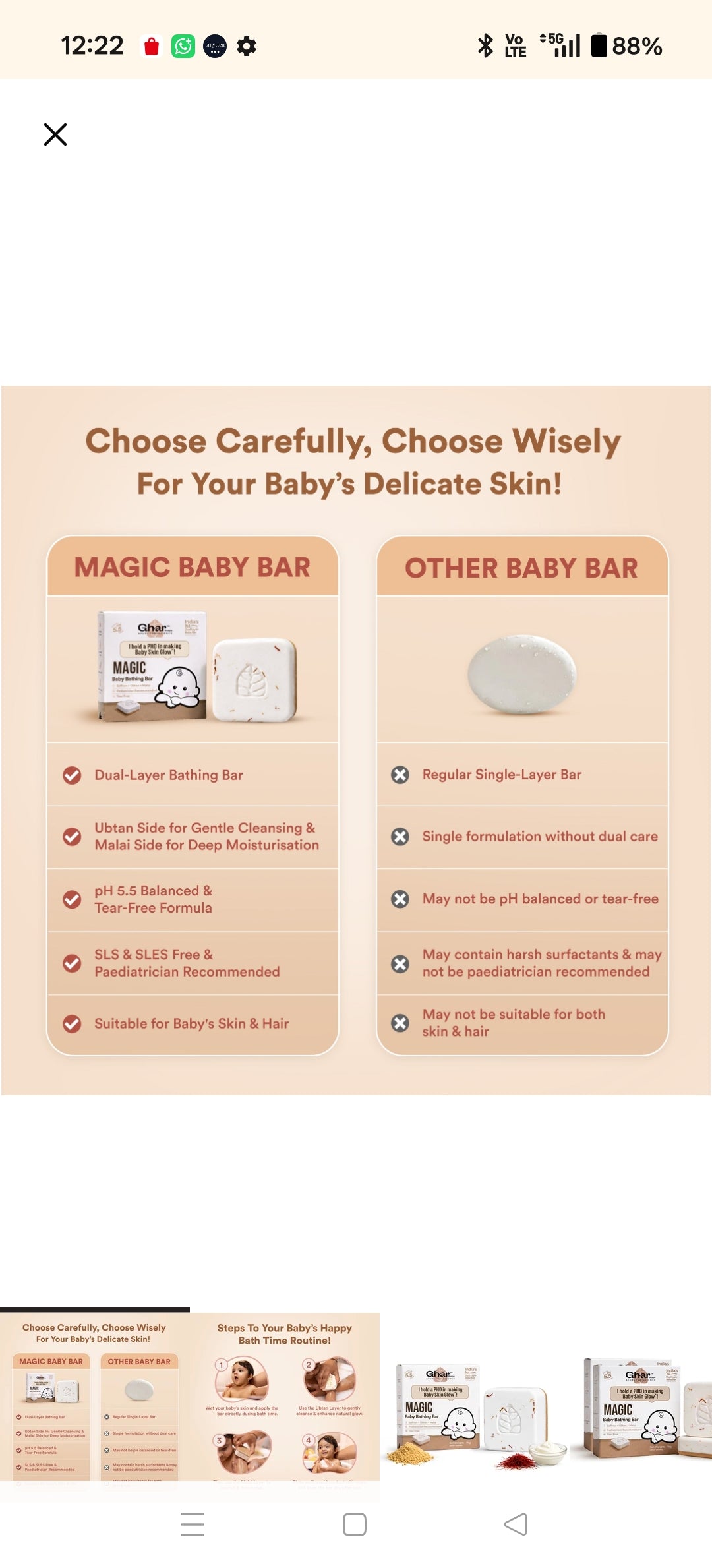 Ghar Soaps Magic Baby Bar