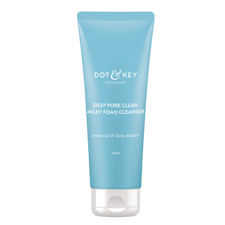 Dot & Key Deep Pore Clean Facial Foam Cleanser, With Seaweed & Lotus Flower (100ml)