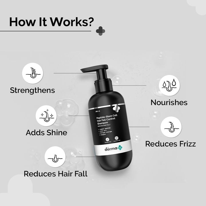 The Derma Co Peptide-Stem Cell Hair Fall Control Shampoo - 200 ml